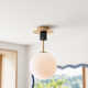 Drake Single Light Glass Semi Flush Mount