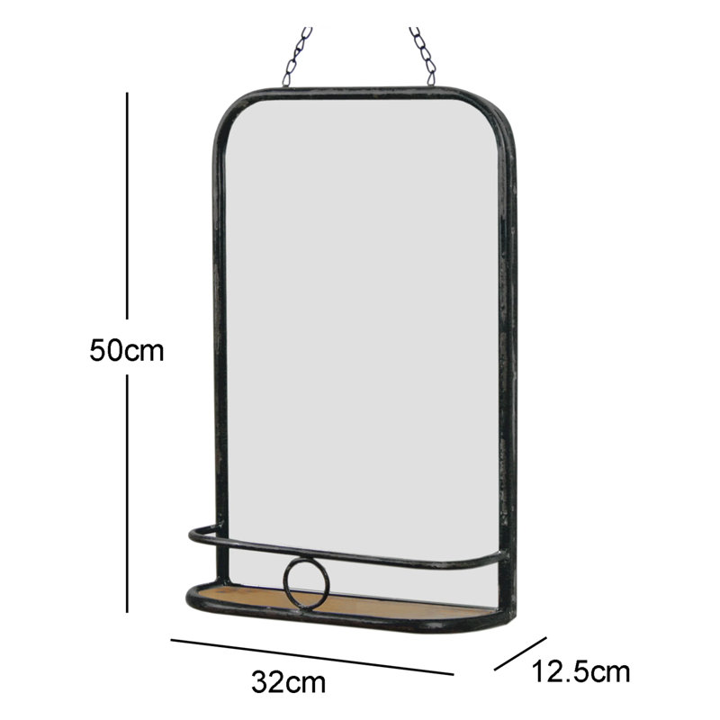 Eruh Flat Mirror with Shelves
