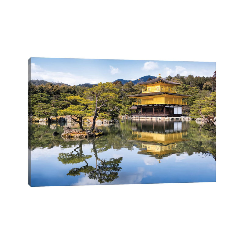 Kinkaku-Ji 1 Piece Wrapped Canvas Wall Art, 20.32cm H x 30.48cm W