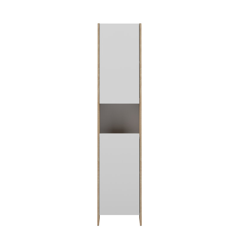 Biarritz Linen Cabinet, White/Natural Oak