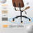 PU Trapezoid Curved Back Swivel Office Chair-937746452