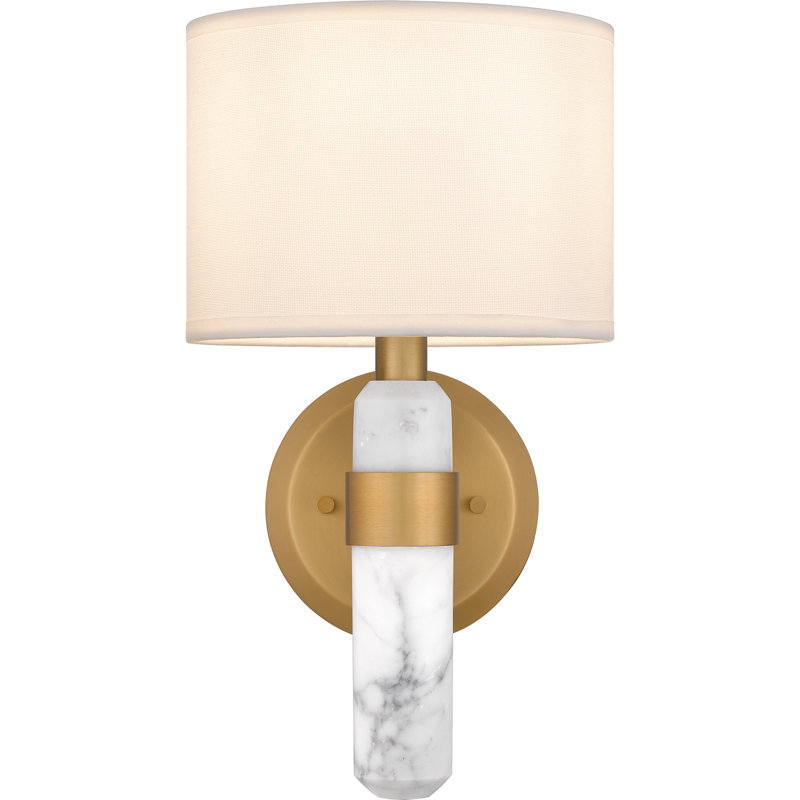Sirenuse 1-Light Brushed Weathered Brass Wall Sconce