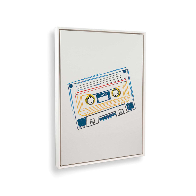 «Retro Rhythms» par Seven Trees Design, reproduction d'art, L 18 po x H 24 po, Blanc, Toile avec cadre
