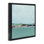 Abstract Ocean Island Brown Framed Floater Canvas Wall Art by Ethan Harper