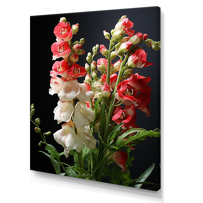 Snapdragons Serenade 2 - Snapdragons Wall Art, 32" H x 16" W x 1" D, Wrapped Canvas
