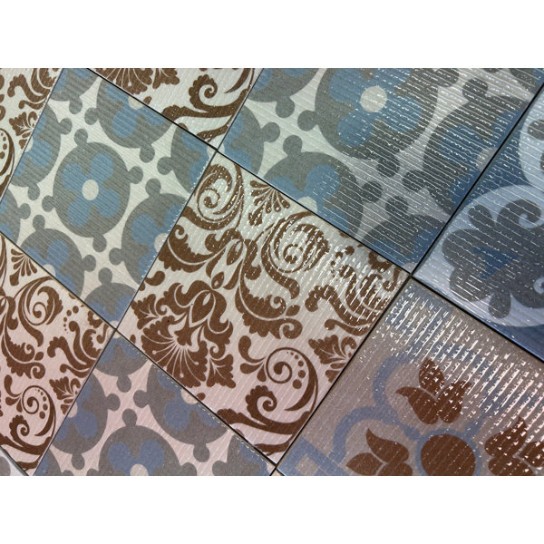 Boho Ribbed 6" x 6" Ceramic Patterned Subway Tile
