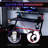 Homcom 47 Inch Gaming Desk Racing Computer Desk Home Office Workstation With Elevated Monitor Shelf Rotatable Cup Holder Headphone Hook