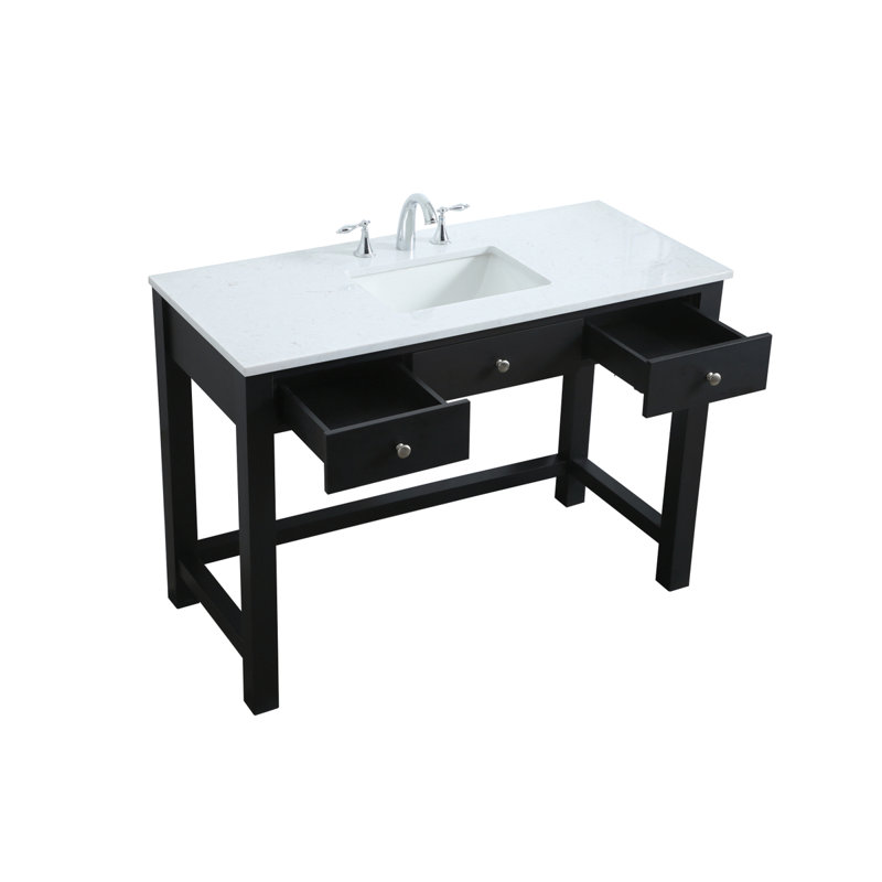 Ensemble de meuble-lavabo simple 48 po Hudson, Noir