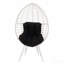 Chaise de patio noire et blanche avec coussin amovible