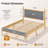 Mid-Century Upholstered Platform Bed-1303522901