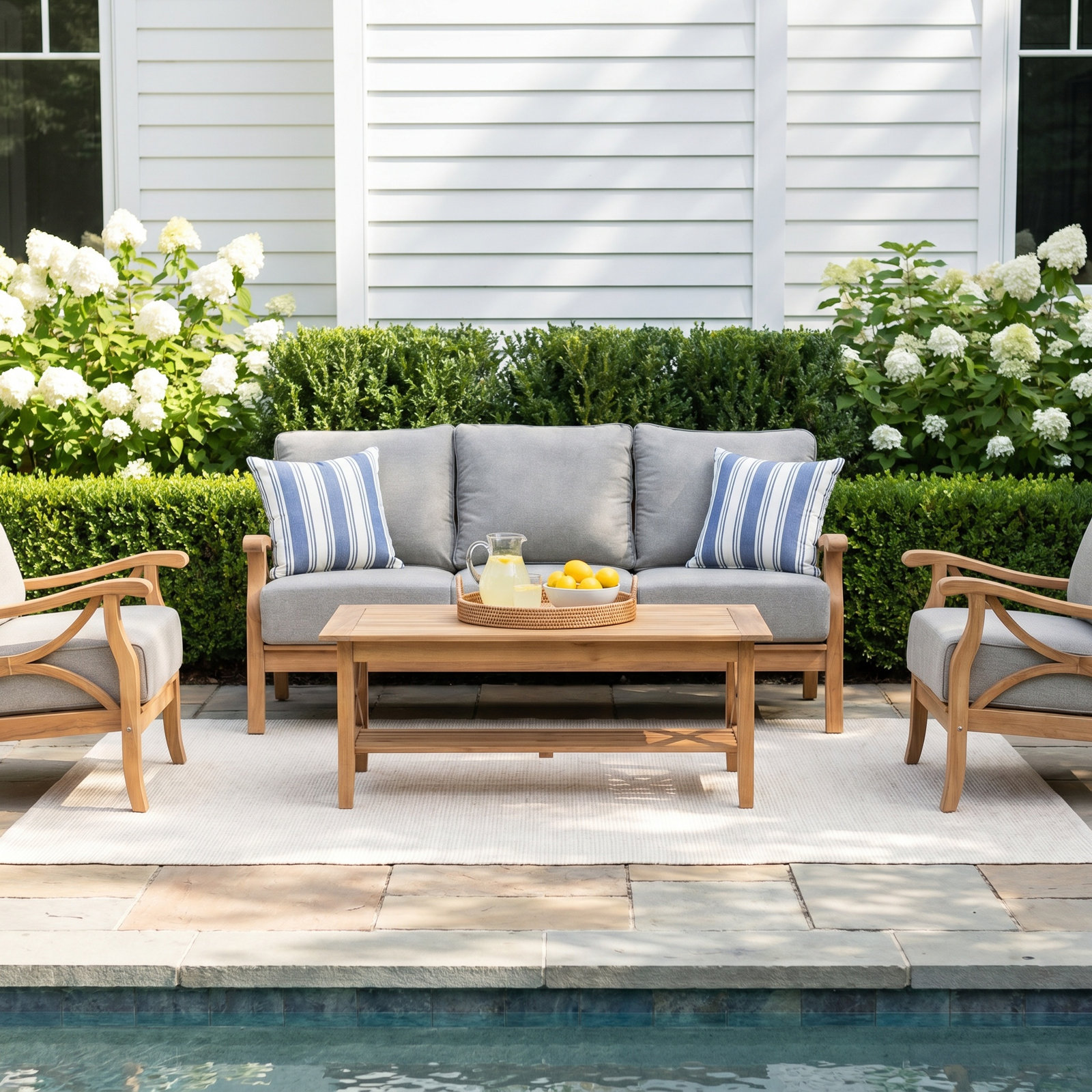 Brunswick 5-Person Patio Seating Group, Beige