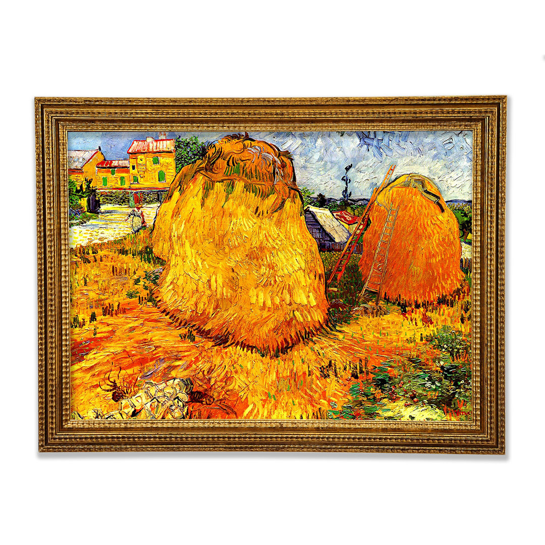 Heuhaufen in der Provence von Van Gogh - Einzelne Bilderrahmen Kunstdrucke