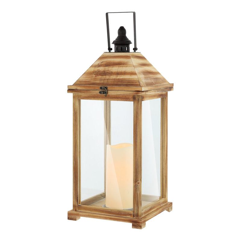 Elida Battery Powered Square / Rectangular Lantern, 26.25" H x 10" W x 10" D