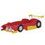 Race Car-Shaped Platform Bed With Wheels-1952916690