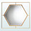 Miroir d'appoint mural en métal de forme hexagonale Wrenna