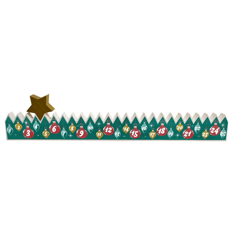 Countdown Baubles 3D Wood Advent Calendar