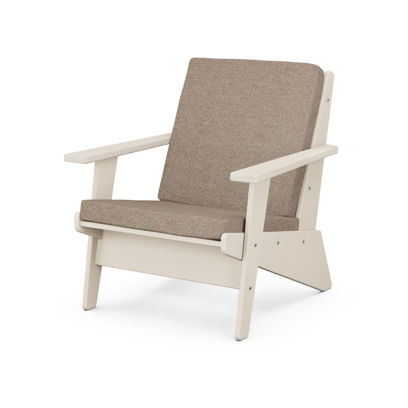 Riviera Modern Lounge Chair, Sand, Cast Ash
