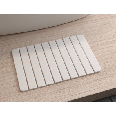 Tapis de bain Diatomite Stone, terre à diatomées à séchage rapide - blanc, moyen