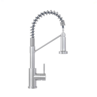 Bothwa Home CUPC Certified 19" Single Handle Kitchen Faucet (Brushed Nickel Finish)