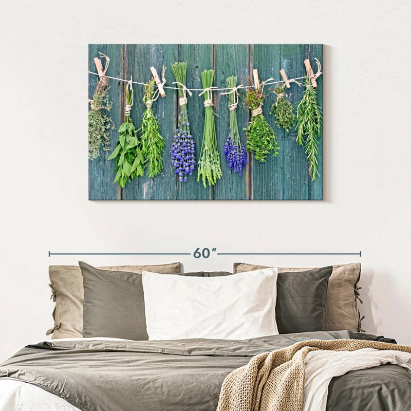Yarlin Drying Herbs, 30" H x 45" W