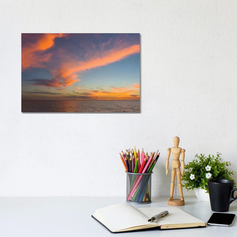 Atlantic Ocean At Sunset, Venice, Sarasota County, Florida, USA by Panoramic Images - Wrapped Canvas Print