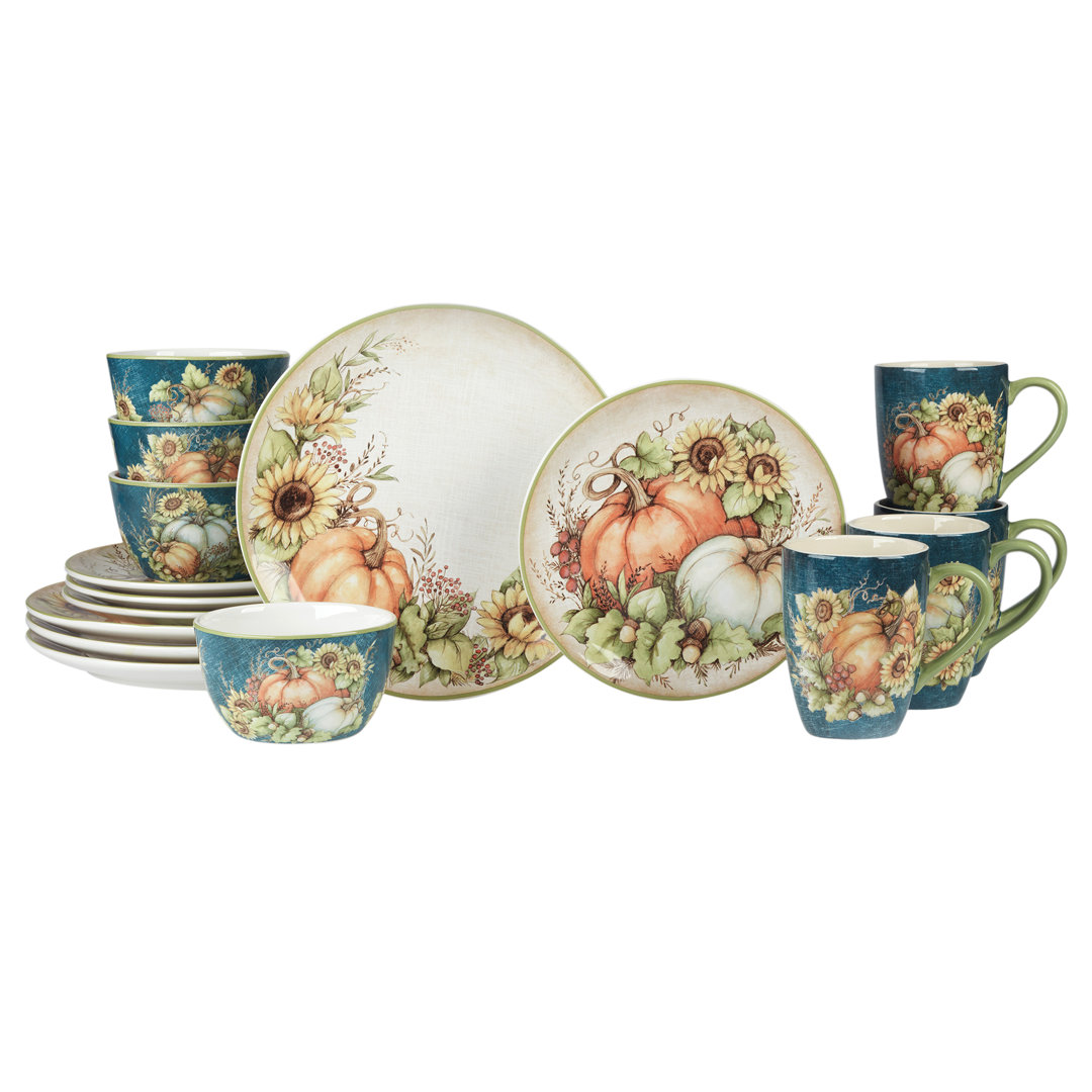 Autumn Breeze 16pc Dinnerware Set Certified International