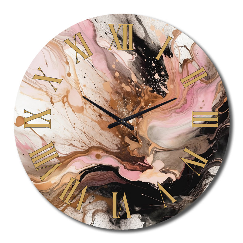Horloge murale rose, Grand