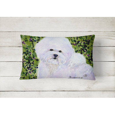Bichon Frise Outdoor Throw Pillow