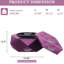 Élégant velours mauve avec couvercle en diamant Polygon, multifonctionnel pour le salon et le rangement, velours de L 34 po x l 30,5 po et H 13,5 po.-796573579