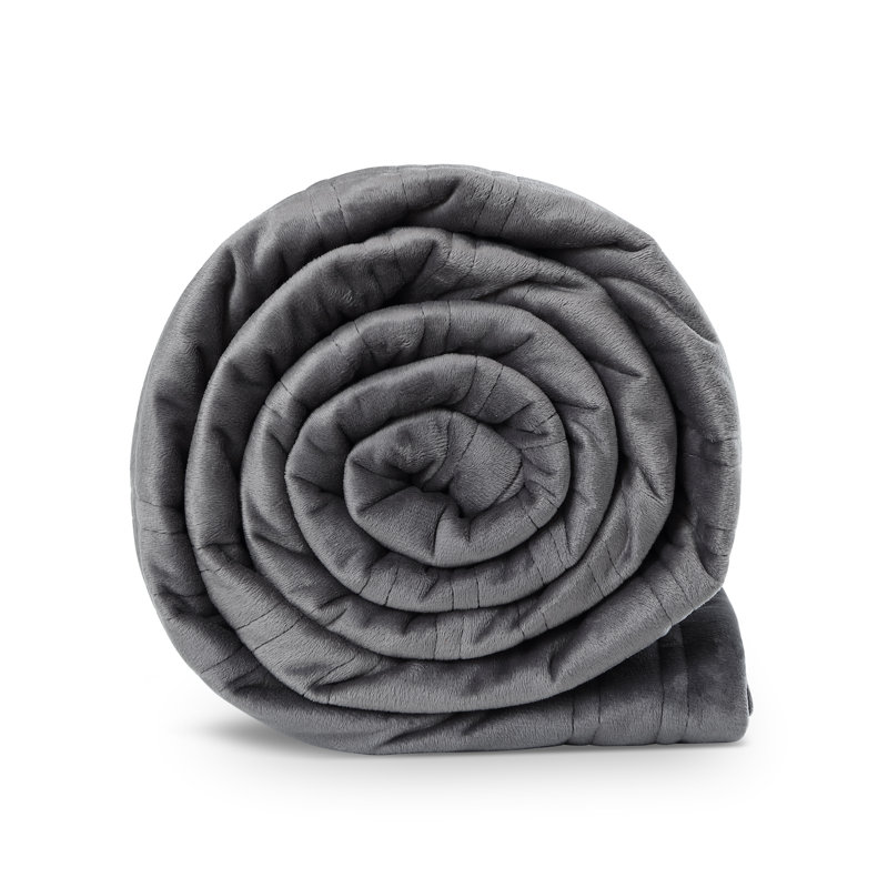 Couverture matelassée pour chambre Yasmine, Gris, l 48 po x L 72 po, 12 lb