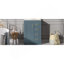 Meuble-lavabo 24 po avec lavabo intégré en céramique, meuble-lavabo simple avec 1 porte et 3 tiroirs pour salle de bain petite et moyenne, bleu-349042834