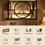 Wine Bottle & Glass Rack Black