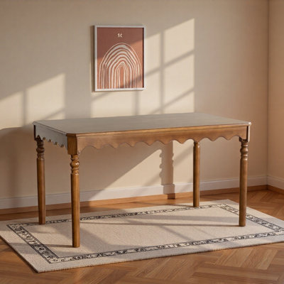 Retro American-style Rubberwood Writing Desk
