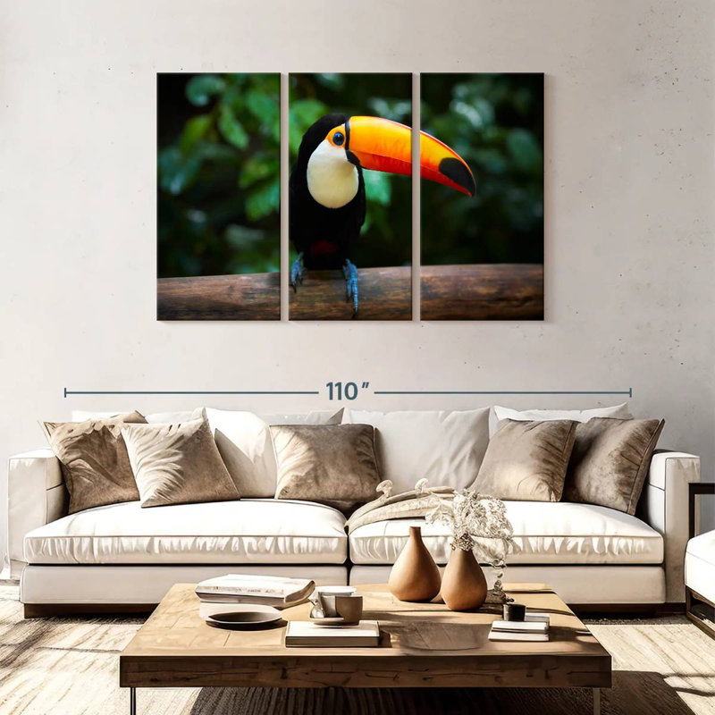 Brampt Brazilian Toucan, 48" H x 74" W