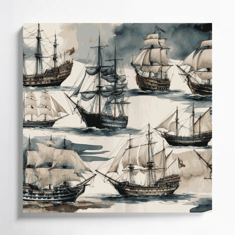 Art mural sur toile beige, H 12 po x l 12 po