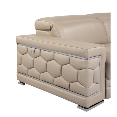 Chaise en cuir italien à grain supérieur
