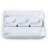 4 Piece Porcelain Chip and Dip Tray Set in White