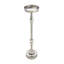 De 2 tables d'appoint rondes en fer de 26 po H, finition argent brossé, 5,74 po Surface supérieure et tables lestées idéales pour les boissons