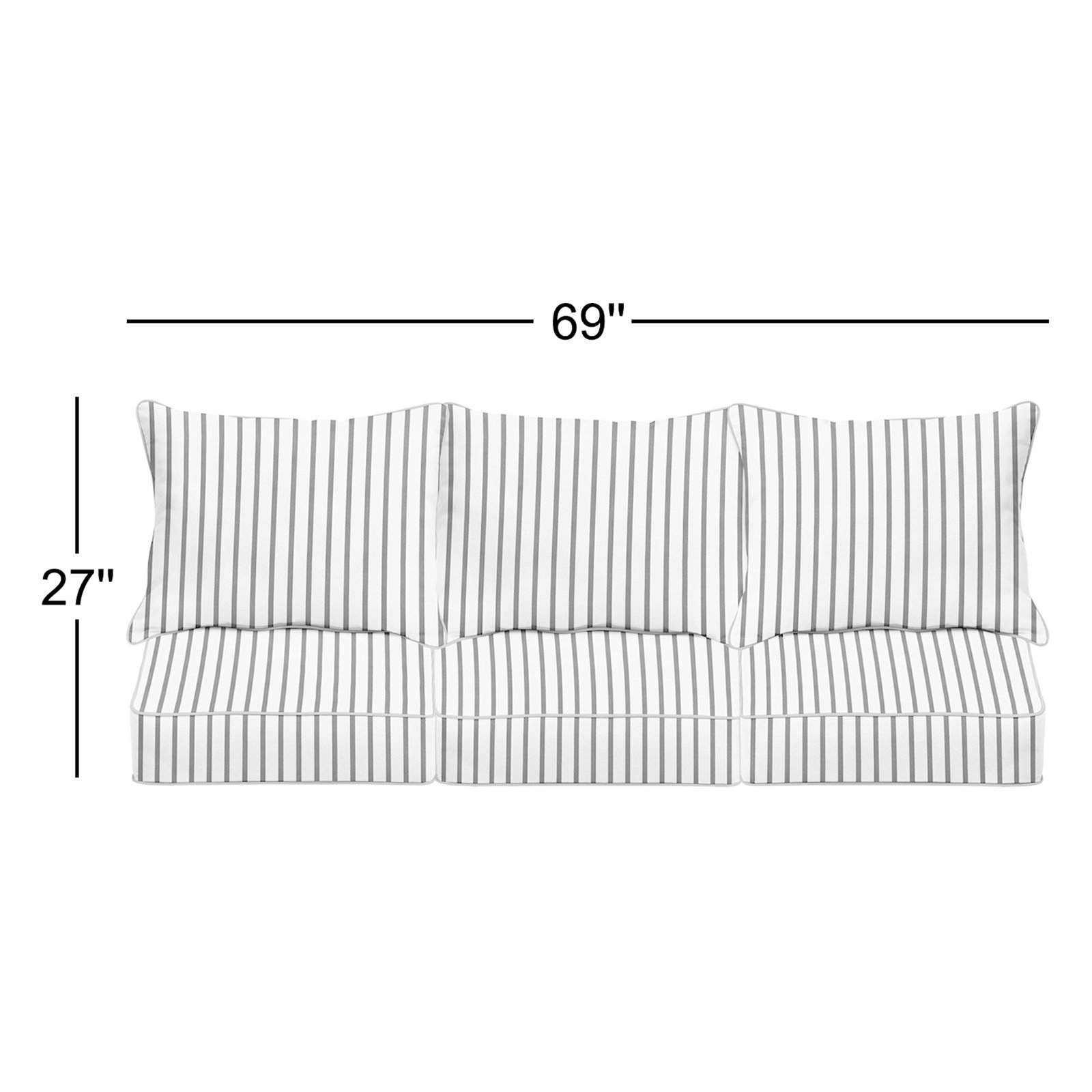 Charnock 69" Sunbrella® Seat and Back Cushion