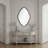 Modern Decorative Mirror, Black MDF Frame, 17.7 x 27.6 inches | 0.8 inches Frame Thickness | Stylish Wall Accent for Home Decor, Solid Color Design | Perfect for Living Room, Bedroom, and Hallways-1266073015-1266073000