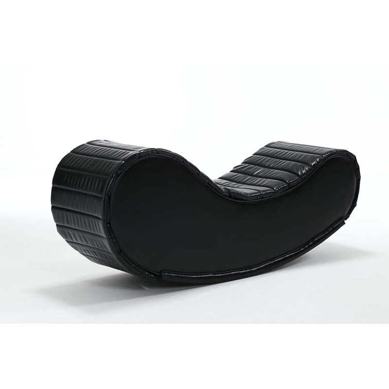 Leopole Upholstered Rocking Chair, Black
