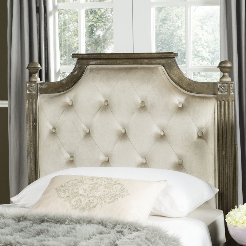 Fleur Upholstered Headboard, Twin, Beige