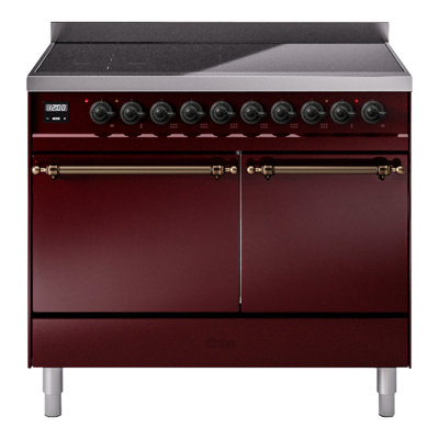 Cuisinière à induction 40 pouces avec 6 éléments à induction ILVE Nostalgie II Series (porte en verre)