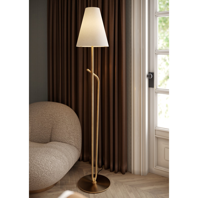 69.25'' Patina Brass Traditional Floor Lamp
