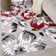 Rooshi Floral Gray/Red Area Rug