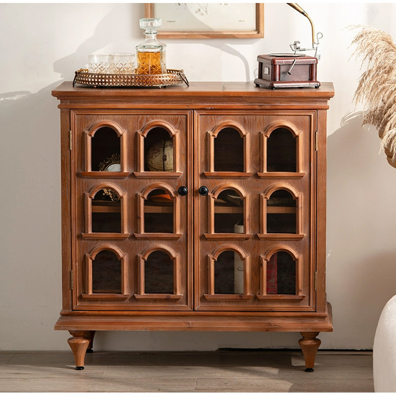 Buffet décoratif style français en bois massif