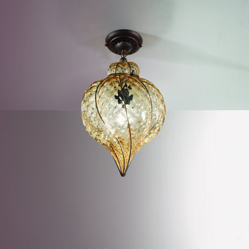 Goccia Glass Flush Mount