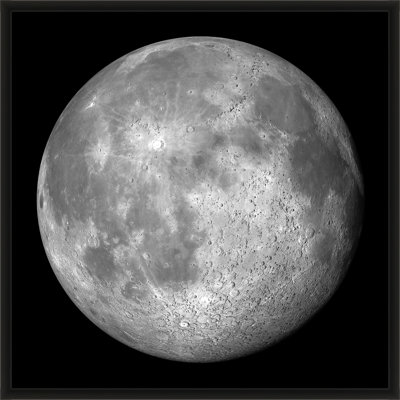 Lunar View 1' Framed Graphic Art Print on Glass