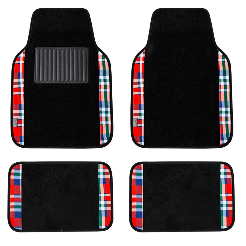 Ensemble de tapis de sol Tartan11, Rouge
