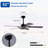 52 Inch Solid Wood Blade Ceiling Fan with LED Light and Remote Control for Energy Efficiency